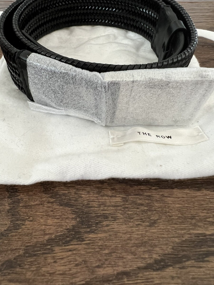 The Row Alex Woven Leather Clip-Buckle Belt Black Size S (US  display picture 1