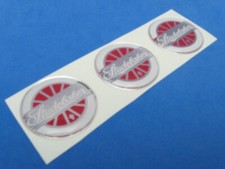 Studebaker Wagon Wheel Logo Domed Decal Emblem Sticker Set Of Three M-282 Studebaker Wagon Wheel Logo Domed Decal Emblem Sticker Set Of Three M-282