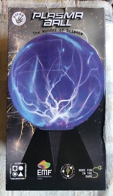 Kicko Blue Plasma Ball - 6 Inch - Touch and Sound Modes - AC Adapter