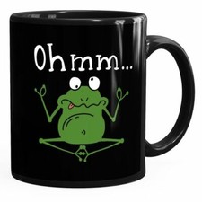 Kaffee-Tasse Frosch Yoga Ohmm Parodie Ironie Bürotasse Bedruckt Aufdruck