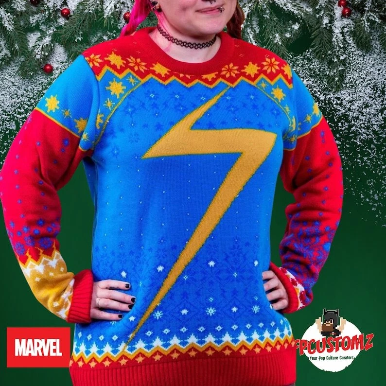 Ms Marvel Christmas Jumper Christmas Ugly Sweater, Best Gift