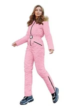 Yousify Women's Winter Waterproof Ski Snowsuit Jumpsuit -XL - PINK