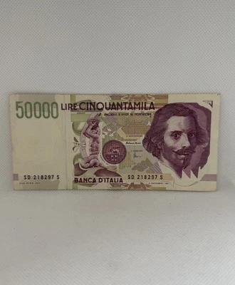 Banknote / Italien / 50000 Lire / Bernini / Papiergeld / vorzüglich, XF / P.116 - Bild 1 von 4