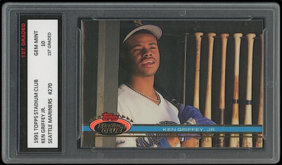 ken griffey jr. graded cards Amazon.com: Ken Griffey Jr. PSA Graded Card Mystery Power Pack - 1 PSA Ken  Griffey Jr. Card and 2 Packs of Cards Per Pack main image 0