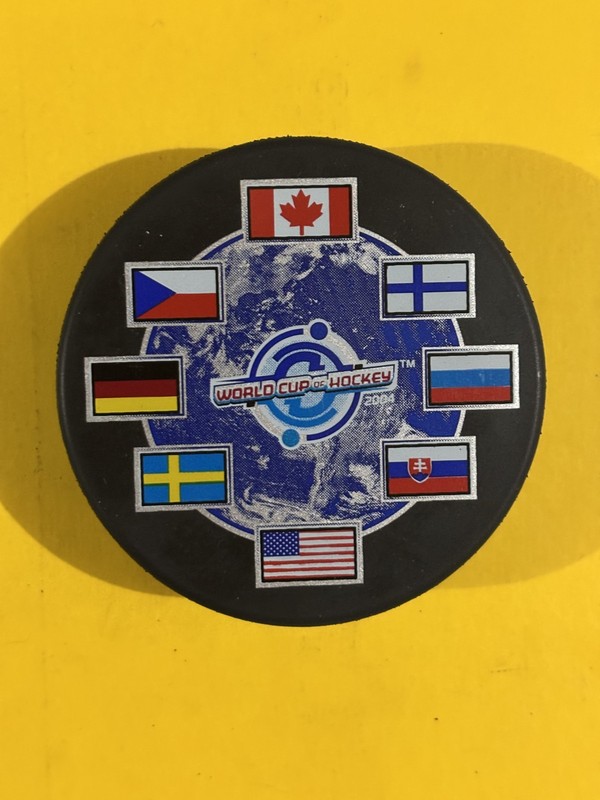 OLD VINTAGE HOCKEY PUCK - 2004 WORLD CUP OF HOCKEY