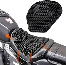 Motorcycle Gel Seat Cushion 3D Honeycomb Shock Absorbing Seat Pad Universal