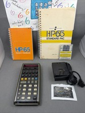 HP-65 Scientific Calculator, Restored with working card reader Manuals  Charger