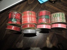 9- Crafter's Square  Christmas Wire-Edged & Non-Wired Edge Ribbon