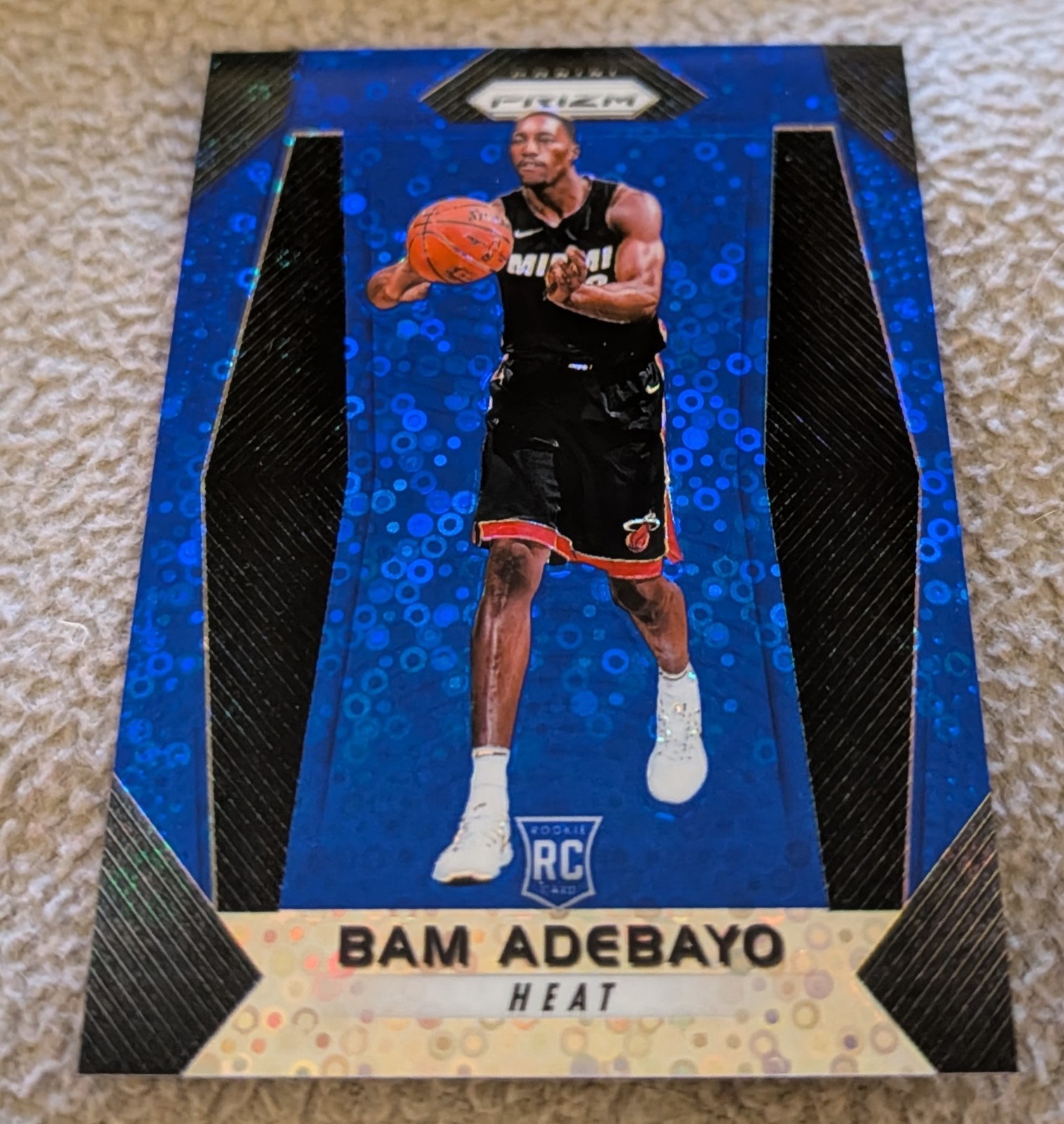 2017-18 Panini Prizm Fast Break Blue Prizm 32/175 Bam Adebayo #51