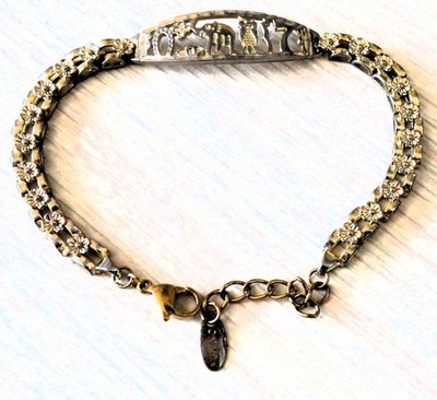 XUPING Gold Tone Elephant Bracelet for Women, Gold plated with Flowers-Link