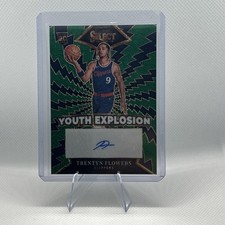 2024-25 Select Trentyn Flowers Youth Explosion Signatures Green Stars /35
