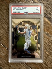 Panini Select Justin Herbert Chargers 2020 #44 Concourse PSA 9 Rookie Card. rookie card picture