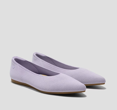 BEST PRICE! Vivaia Pointed-Toe Ballet Flats (Aria 5°) Light Violet Comfort Shoes