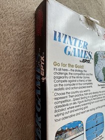 1987 NES Acclaim Winter Games Box CIRCLE SOQ + MANUAL NO SLEEVE NO GAME
