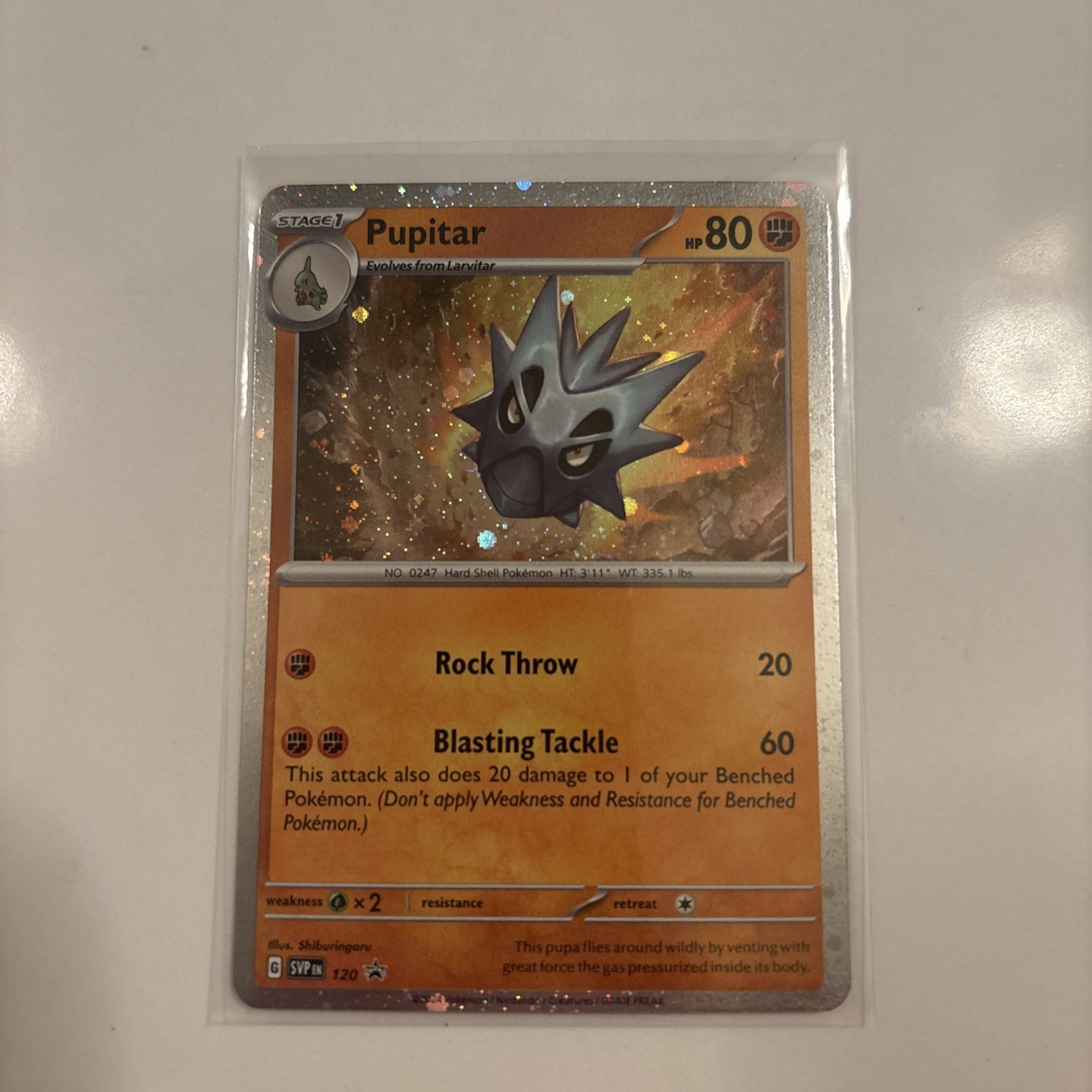 Pupitar SVP 120 Cosmos Holo Black Star Promo Pokemon TCG Near Mint