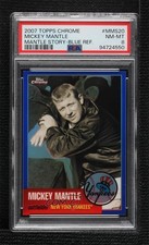 2007 Topps Chrome The Story Blue Refractor 30/100 Mickey Mantle PSA 8 HOF 0xq7