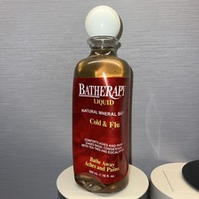 Batherapy Natural Mineral Bath Liquid Aromatherapy ACHES  Pains Cold  Flu16oz