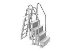 Pooltreppe 4 Stufen & 5 stufiger Leiter Aufstellpools bis 1,45m …