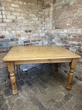 Vintage Pine Farmhouse Dining Table Kitchen Table Rustic Country Kitchen 
