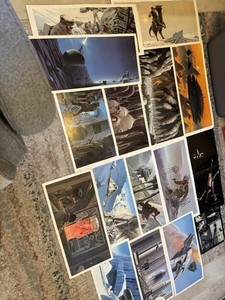 Star Wars Empire Strikes Back 1980 large Ralph McQuarrie color print 21x9.75"