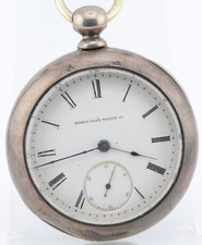 ELGIN G.M. WHEELER 18s 13j Gr. 81, SILVER KEYSTONE '4' CASE POCKET WATCH CP 