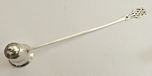 c.1910 LUNT 'Chippendale' Sterling Silver Candle Snuffer-9 1/4" - 29.3 gr