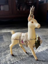 Vintage Celluloid Prancing Reindeer Deer Christmas Figurine Japan