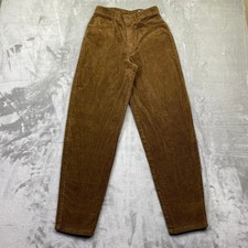 VTG ESPRIT SPORT Brown Corduroy High Waisted Pleated Trousers Pants Kids Sz 9/10