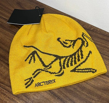Arc'teryx Bird Head Toque Beanie Yellow   Merino Wool Unisex Winter Ski Hat NWT