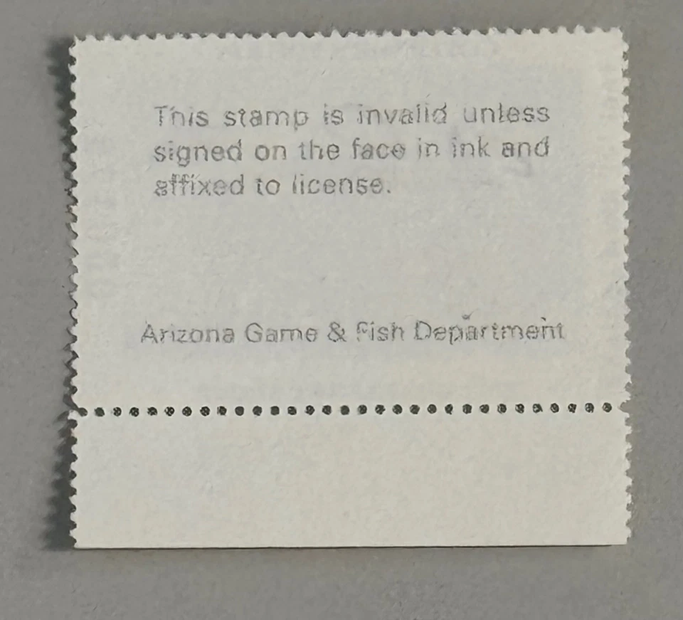 1993 Arizona State Duck Stamp - Governor Hand Signed - Image 2 of 2