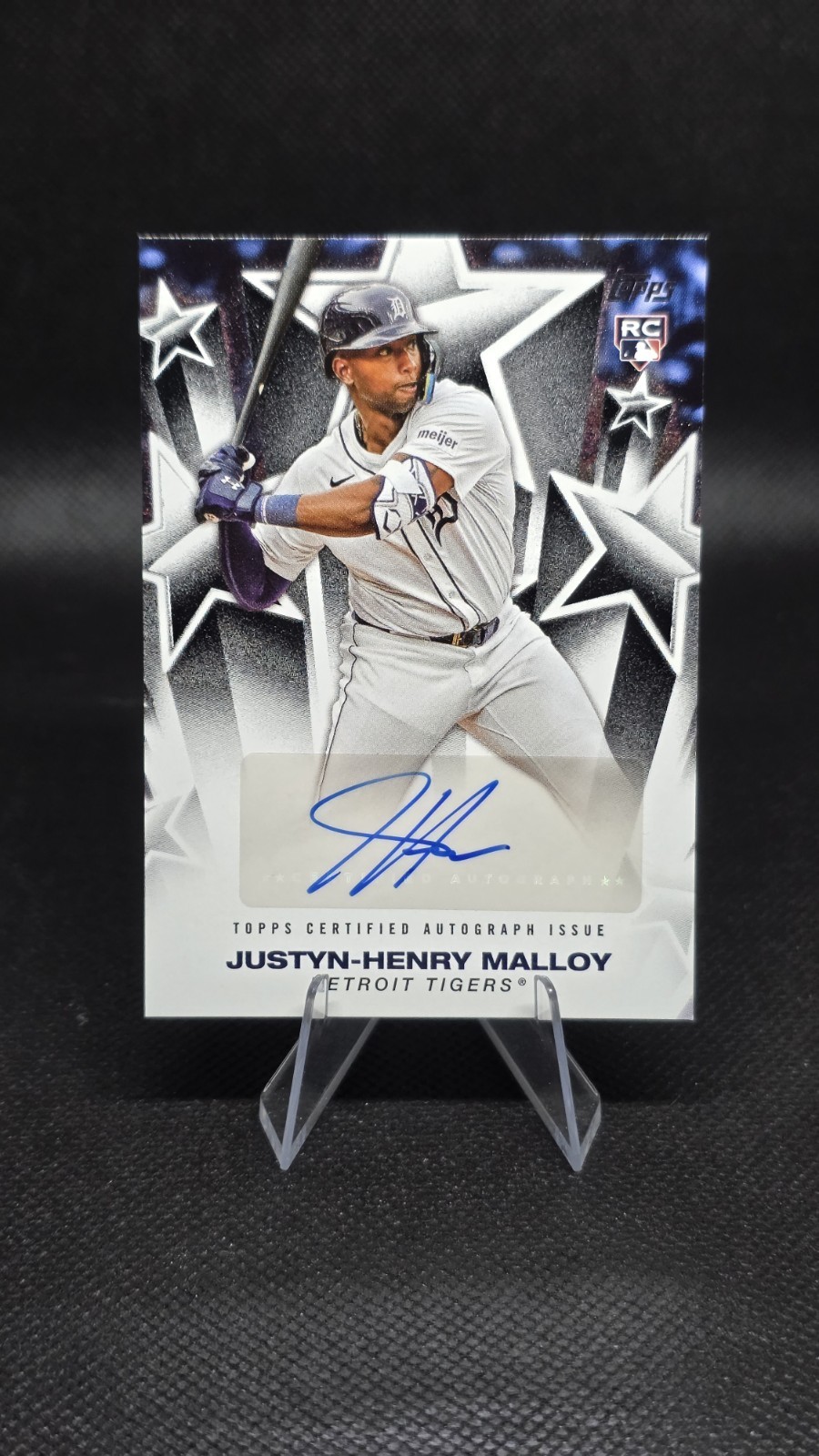 Justyn-Henry Malloy RC 2025 Topps Baseball Stars Autograph Detroit Tigers