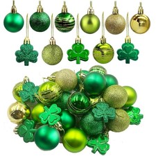 St Patricks Day Decorations Shamrock Ornament Set, 31Pcs Shamrocks Good Luck Clo