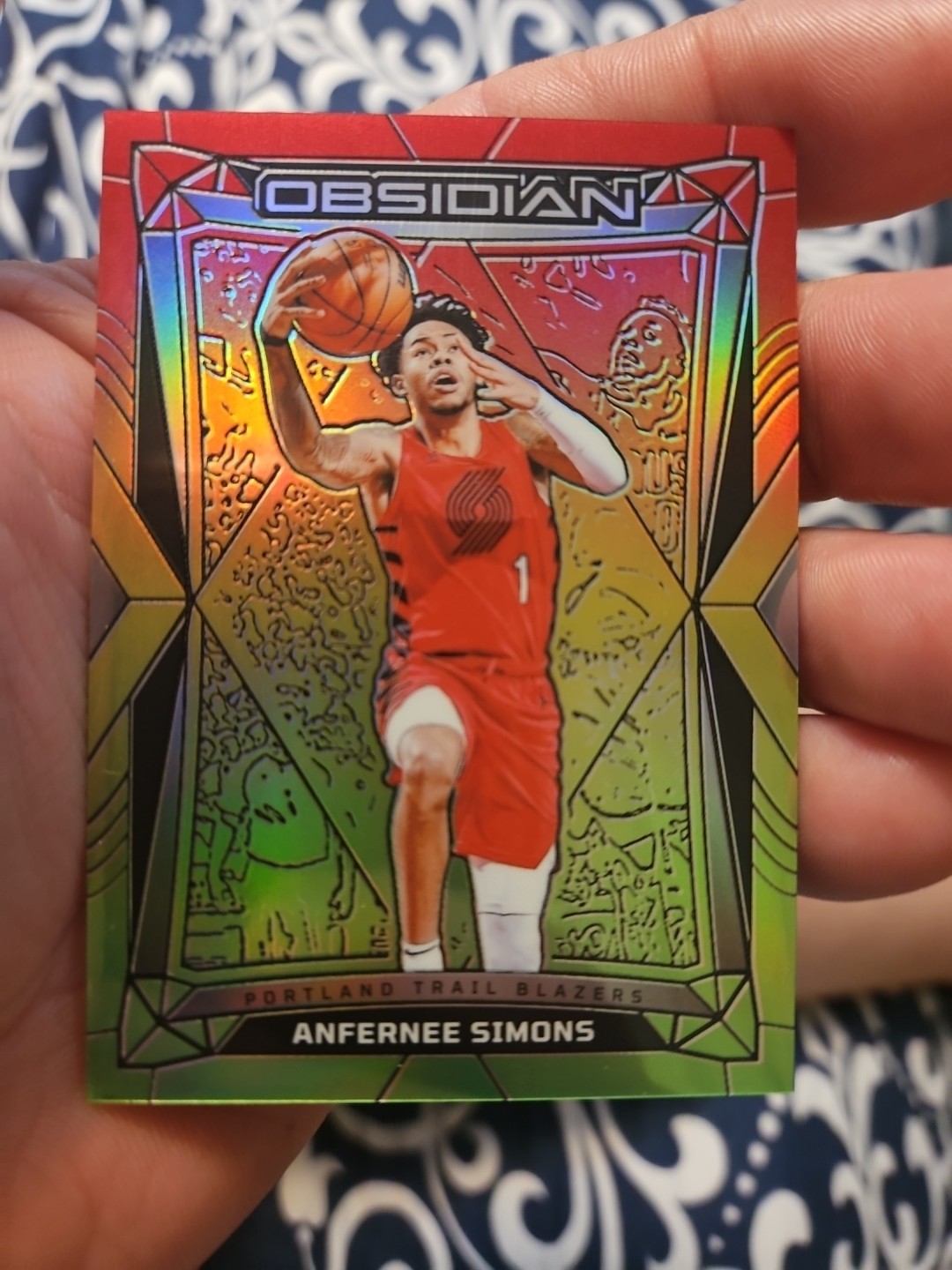 Anfernee Simons 2023-24 Panini Obsidian  #107 Electric Etch Reggae Flood 💥59/75
