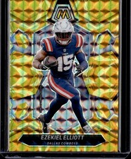 2024 Panini Mosaic #58 Ezekiel Elliott Mosaic Reactive Yellow