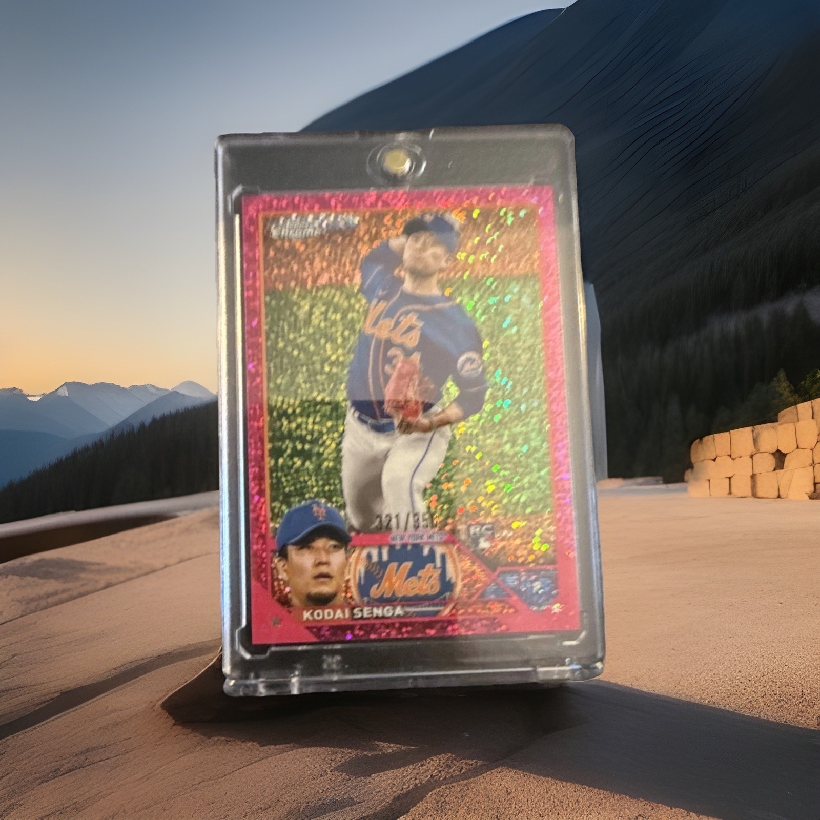 2023 Topps Chrome - Kodai Senga #217 Magenta Speckle Refractor /350 (RC)