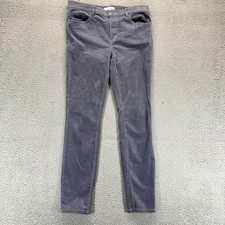 Loft Gray Women Size 28/6 Corduroy Modern Skinny Mid Rise Stretch Casual Pants