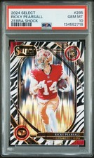 2024 PANINI SELECT ZEBRA SHOCK #285 RICKY PEARSALL PSA 10