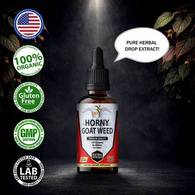 Horny Goat Weed Tincture Herbal Drops Men's Dietary Supplement 2 Fl Oz By SMS