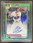 2024 Bowman Draft Cam Smith Chrome Auto Green Lava Refractor 1st #/99 Cubs