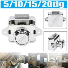 5-30pcs Push Button Catch Lock Latch Knob Cabinet Drawer Locks Camper Caravan