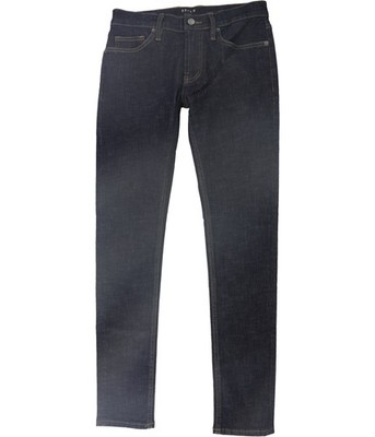 DSTLD Mens Solid Tapered Skinny Jeans, Blue, 30W x 32L