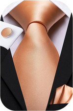 Mens Paisley Floral Silk Tie for Men Striped Necktie and Pocket Square Cufflinks