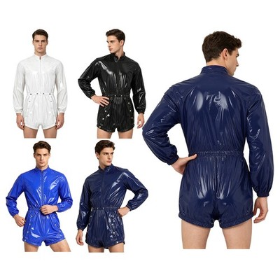 Men Romper Costume Jumpsuit Special Needs Sleepwear One Piece Adaptive Clothing