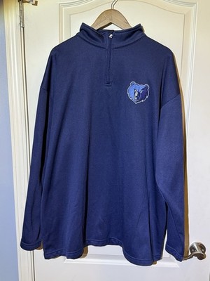 Magestic Memphis Grizzlies Quarter Zip Pullover Men's Sz XXXL Navy Blue