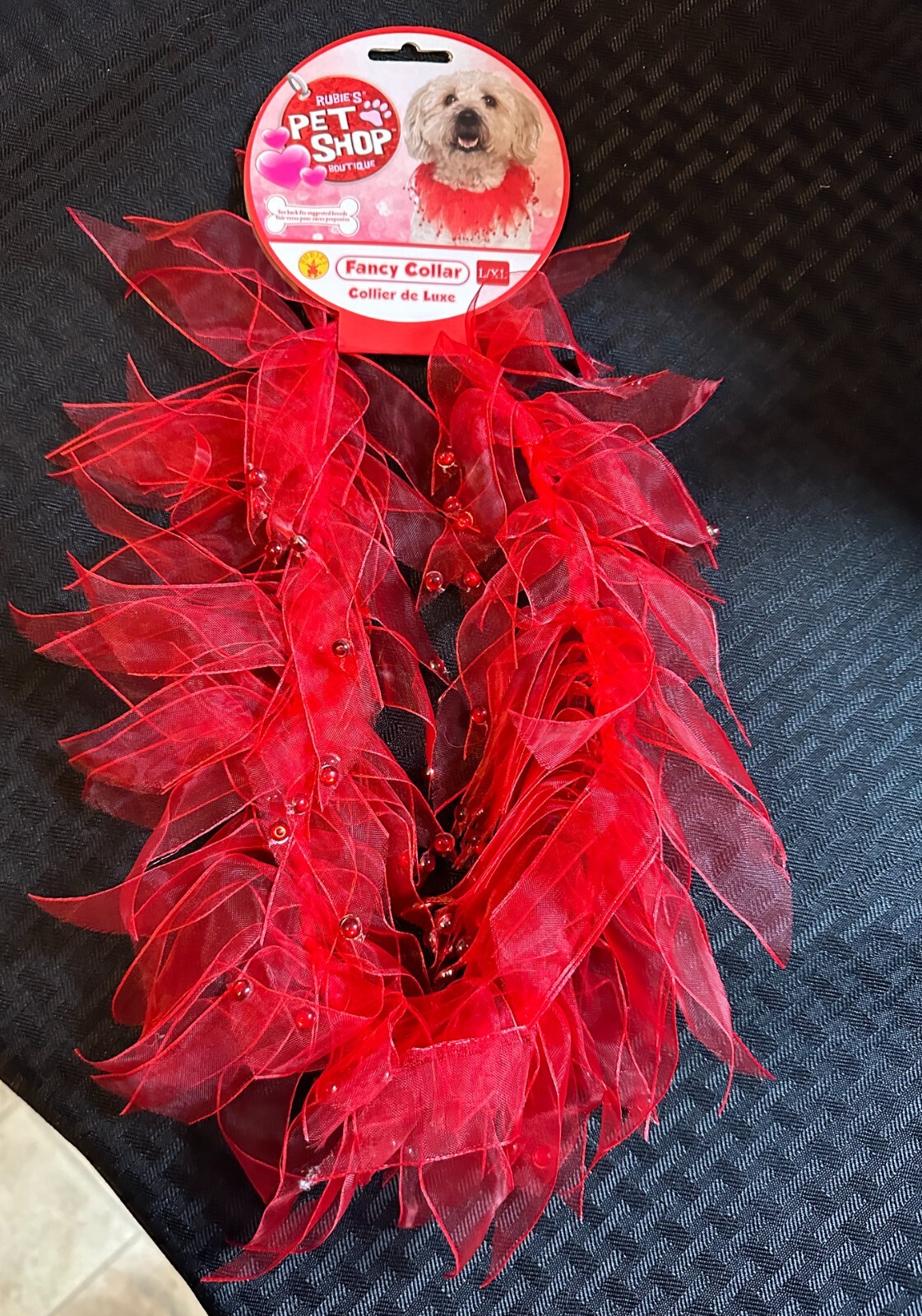 Rubie's Pet Shop Boutique Fancy Collar L/XL Pretty Red! eBay