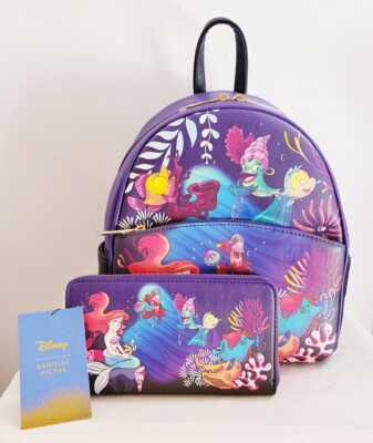 LoUnGeFLy DaNiELLe NiCoLe *LITTLE MERMAID   UNDER THE SEA BACKPACK & WALLET* NWT