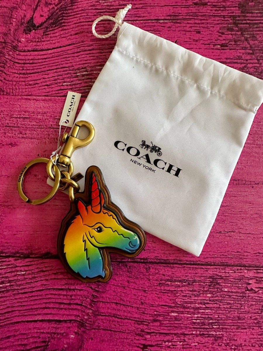COACH Rainbow Unicom Bag Charm Key Ring 1226 | eBay