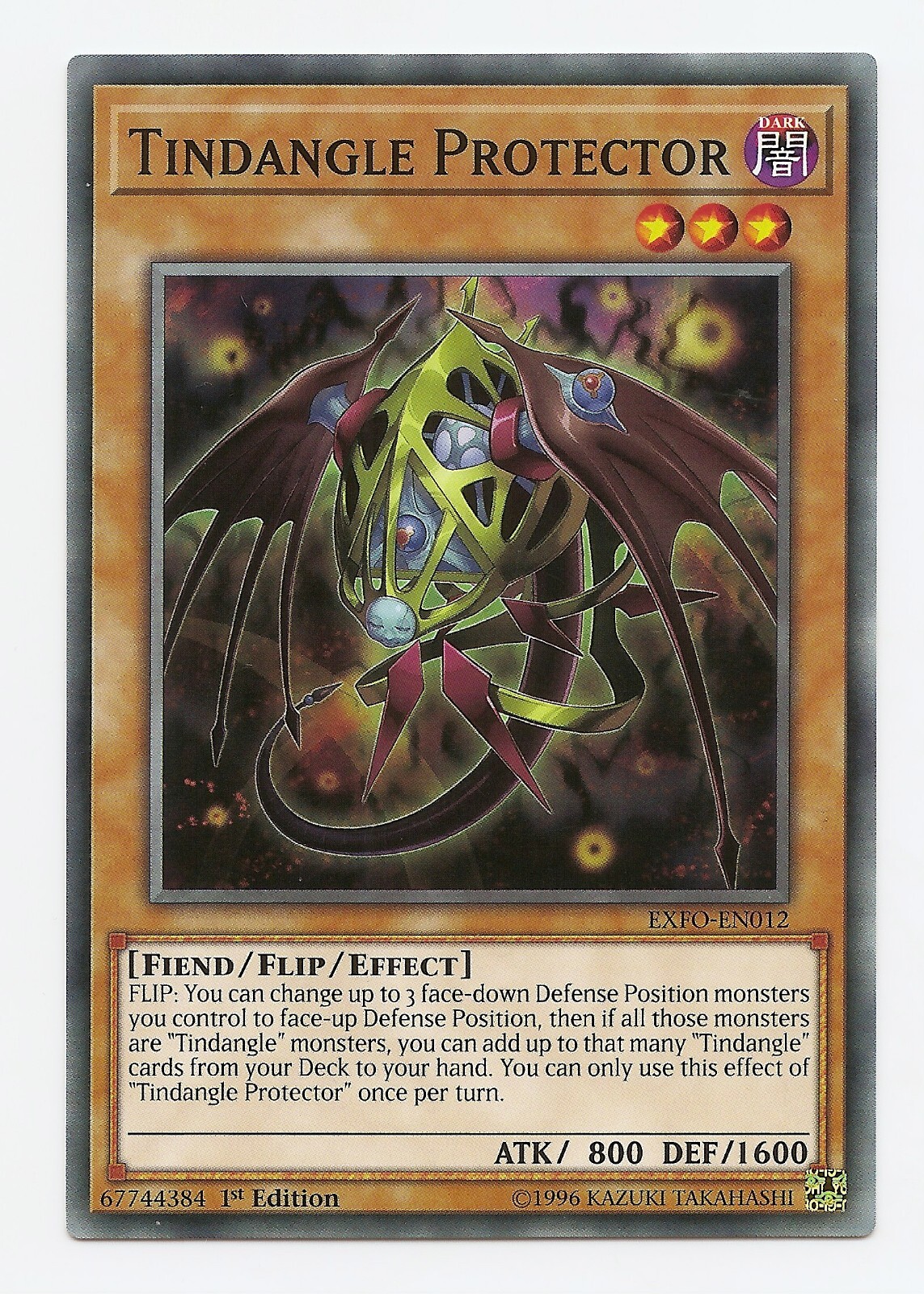 EXFO-EN012 Tindangle Protector Yu-Gi-Oh Card 1st Edition New