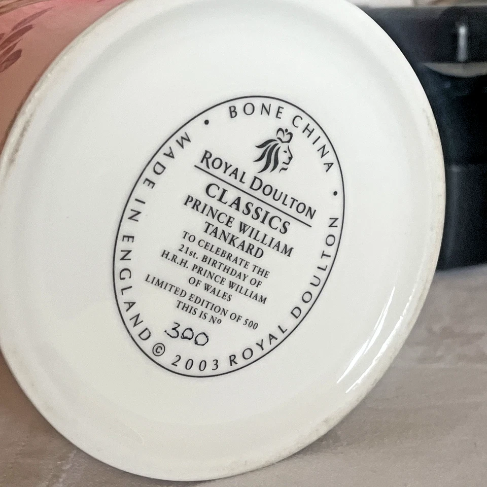Royal Doulton ~ H.R.H. Prince William of Wales ~ 21st Birthday Tankard ~ Ltd Ed - Image 3 of 4