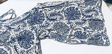 American Eagle Women Size M Dress Bohemian Cold Shoulder Paisley Ruffle EUC